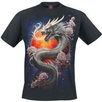 Spiral Sun Dragon Heren T-shirt - zwart