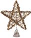 Lumineo Kerstboom Ster Piek - Rotan - Warm Wit - 30 cm - LED Verlichting