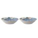 MINOYAKI Assiette creuse festonnée en céramique japonaise indigo sakura 6,6 pouces lot de 2