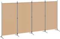vidaXL - 4-Panel Room Divider - Beige - 346 x 180 cm - Fabric