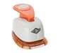 Wedo 168248 perforator grote vis (met praktische opvangbak, uitsparing 2,5 x 1,0 cm) grijs/oranje