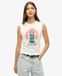 Superdry W6011978A Komodo Globe Trotter T-shirt sans manches blanc