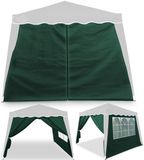 Casaria 2x Zijgevel Vouwpaviljoen Capri groen 3x3m
