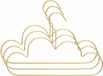 Atmosphera Hanger Wolk - 15x - or - Enfants - cintre - chambre d'enfant