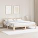 Maison Exclusive - Cadre de lit avec tête de lit, finition naturelle, 200 x 200 cm, pin massif
