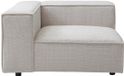 Vente-unique Fauteuil d'angle gauche en tissu chenille beige RUZOLO