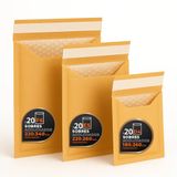 Gewatteerde Pack M Gewatteerde verzendenveloppen, 60 stuks, kraftpapier, wit of beide, zelfklevend, met luchtbel, ideaal voor verzending