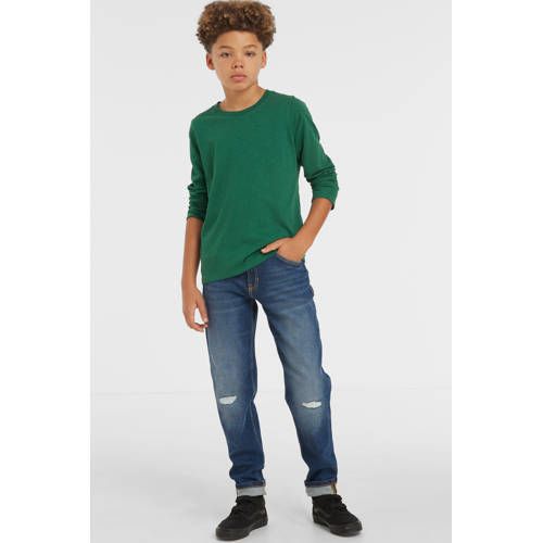 Anytime Tapered Slim Fit Jeans - Donkerblauw