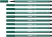 STABILO Premium viltstift - Pen 68-10 Stuks - Turquoise groen