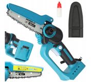 DEDRA Accu Mini Kettingzaag, Borstelloze Mini Zaag, 18V, SAS+ALL, 15 cm geleiderail, Borstelloze Motor, Ultralichtgewicht, Zaagcapaciteit (tot 140 mm), Werkt op accu