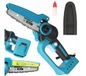 DEDRA Accu Mini Kettingzaag, Borstelloze Mini Zaag, 18V, SAS+ALL, 15 cm geleiderail, Borstelloze Motor, Ultralichtgewicht, Zaagcapaciteit (tot 140 mm), Werkt op accu