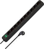 Brennenstuhl Eco-Line Stekkerdoos - 10-Voudig - Zwart - 3m - Met Schakelaar