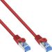 InLine® patchkabel, Cat.6A, S/FTP, TPE (LSZH), CCA, rood, 0,5m