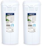 PLASTICFORTE Waterverdamper radiator - 2x - wit - kunststof - 21 cm - luchtbevochtiger