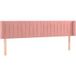 DESIGN IN Tête De Lit Rose 203x16x78/88 Cm Velours