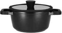 SILVERCREST® Casserole 20 cm - Noir - Aluminium - Inclusief glazen deksel - Geschikt voor alle warmtebronnen (incl. inductie)