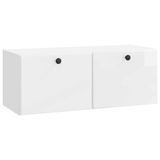 vidaXL Wandmontage TV-kast 78,5 x 31 x 30 cm Hoogglans Wit