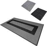 MonsterShop Monster Group BV Geventileerde kliktegels - grijs/zwart - 19.2 m² - antislip