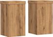 vidaXL Plantenstandaard 2 stuks eiken 10 x 10 x 18 cm bewerkt hout