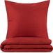 Blumtal Housse de couette Microfibre Nova - Housse de couette 1 personne 135 x 200 cm - 1 x Taie d'oreiller 50 x 80 cm - Rouge foncé