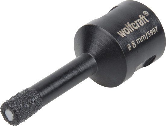 wolfcraft - Diamantboor 8mm voor Haakse Slijper - Tegelboor Diamant - 5997000