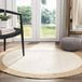Safavieh Natural Fiber Collection NF801A Rond tapijt van hoogwaardig jute, handgemaakt, voor entree, woonkamer, slaapkamer, keuken, 3 x 3 m