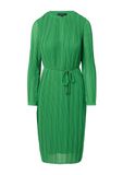 Comma - Geplooide midi-jurk met strikdetail - Smaragd