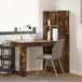 Maison Exclusive - Table avec étagères, chêne fumé, 122 x 67 x 145 cm, bois composite