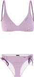 Protest PRTBrooke Bikini Dames - Jelly Purple - Geruit - Koordsluiting - Triangel bikini - Cheeky bikinibroekje - XXL