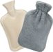Homealexa Bouillotte à eau chaude avec housse douce, 2 litres, caoutchouc naturel premium, certifié, sûr et durable