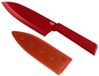 KUHN RIKON COLORI+ Santokumes groot, recht lemmet met lemmetbescherming, anti-aanbaklaag, roestvrij staal, 27,5 cm, rood