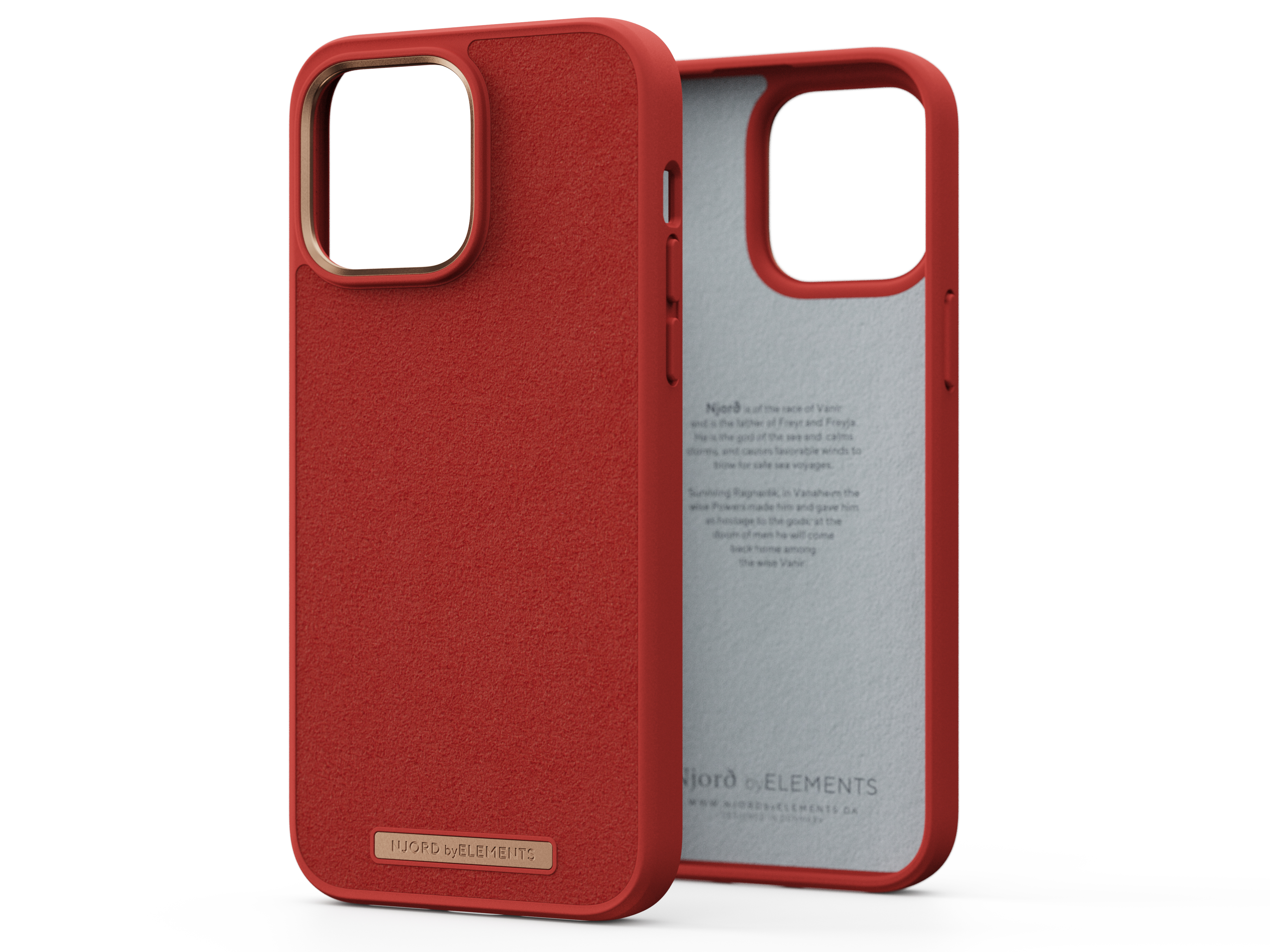 Njord byELEMENTS Suede Comfort+ Case - iPhone 14 Pro Max - Burnt Orange