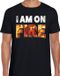 Bellatio Decorations Shoppartners Bv Halloween I am on fire verkleed t-shirt zwart voor heren - horror shirt / kleding / kostuum M