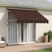 Maison Exclusive - Parasol à commande manuelle, marron, 250 cm