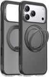 TORRAS Hoesje Geschikt voor Apple iPhone 17 Pro Max - Ostand O3 Air Spin - Compatibel met MagSafe / Qi2 - Back Cover met Magneet - 360° Draaibare Ring Standaard - Zwart