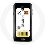 Maniacase Hoesje voor Samsung Galaxy J5 2017 Air ticket Madrid Spanje