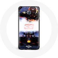 Maniacase Hoesje voor Samsung Galaxy A3 Formule 1 Max Verstappen F1 Driver zwart rood en geel