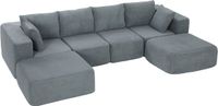 Homcom Hoekbank Linnenlook Donkergrijs