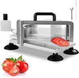 Vevor Commerciële Tomatensnijder, 3/16 Inch Tomatensnijder, Robuuste Roestvrijstalen Uiensnijder, Handmatige Groentesnijder