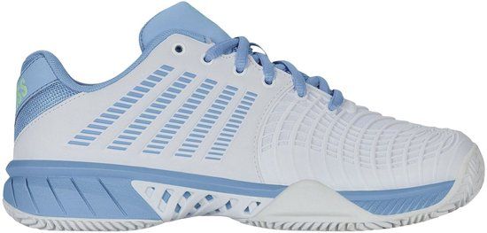 K-Swiss Express Light 3 Clay Tennisschoenen Dames - Wit - Lichtblauw - Lichtgroen - Maat 41.5