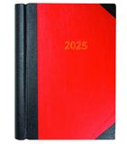 Collins Standaard Bureau 2025 Dagboek voor Professionals - A4 Twee pagina's per dag Zakelijk Dagboek - Rood