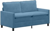 vidaXL Bank Blauw 156 x 81 x 87,5 cm Stof