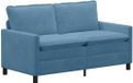 vidaXL Sofa Blue 156 x 81 x 87.5 cm Fabric