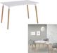 Sans marque Table rectangulaire 115x75cm blanc