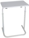 Gerimport Bijzettafel - wit - kunststof - 48 x 38 cm - klaptafel