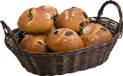 Kesper panier à pain/fruit - plastique tressé - brun foncé - ovale - L29 x l18 x H13 cm