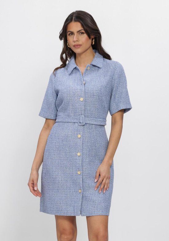 Freebird Wv-boucle-thin-26-1 Dames Jurk Lichtblauw Maat L
