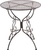 CLP Amanda - Bronzen Metalen Ronde Tuin Sidetable voor 4 Personen