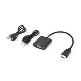 Adaptateur HDMI vers VGA+3,5mm-Audio (Stéréo), 0,23 m