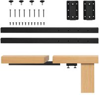 Merkloos Relaxdays Tafelbladverlenging - 60 cm - 2 armen - Metaal - Zwart